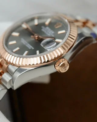 Replica Rolex Datejust Slate Dial Fluted bezel Jubilee Bracelet