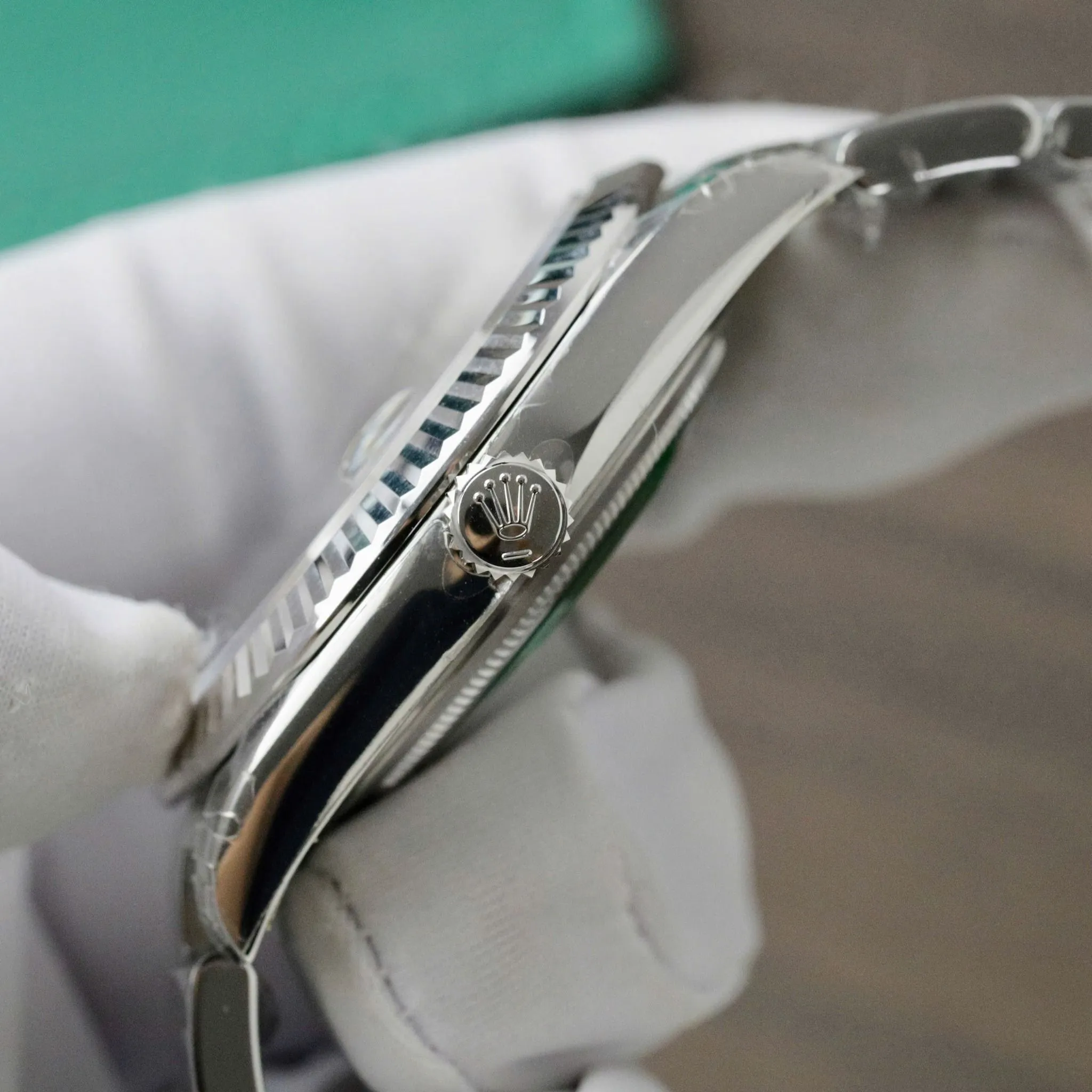 Replica Rolex Datejust Slate Dial Fluted Bezel Jubilee Bracelet