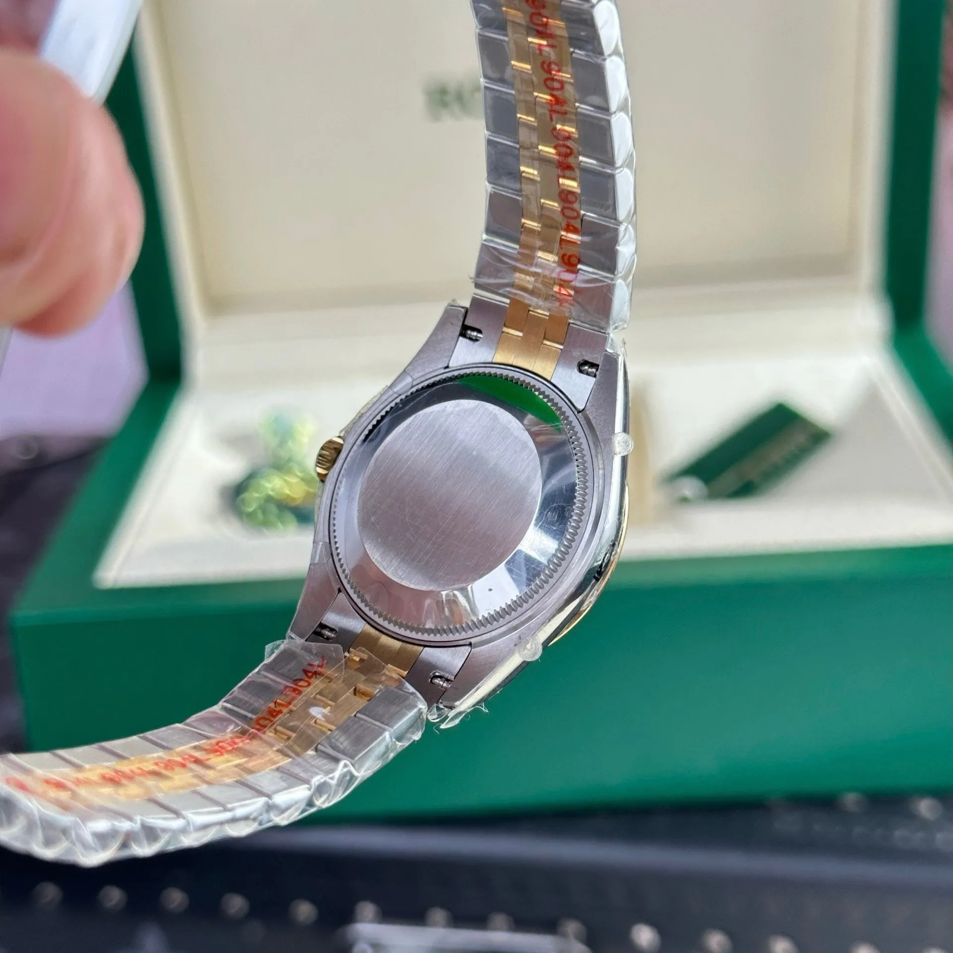 Replica Rolex Datejust White Dial Fluted Bezel Two Tone Jubilee Bracelet