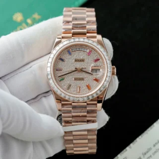Replica Day Date Diamond Dial Diamond Bezel Presidential Bracelet