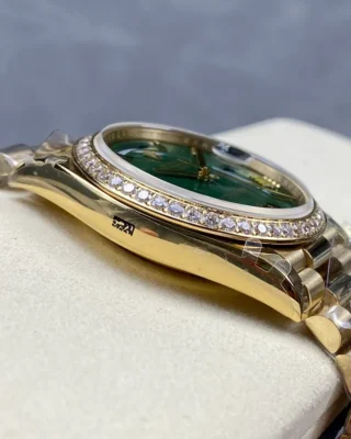 Replica Rolex Day-Date Green Ombre Dial Diamond Bezel Presidential Dial