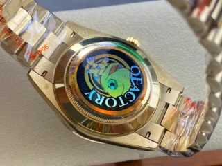 Replica Rolex Day-Date Green Ombre Dial Diamond Bezel Presidential Dial