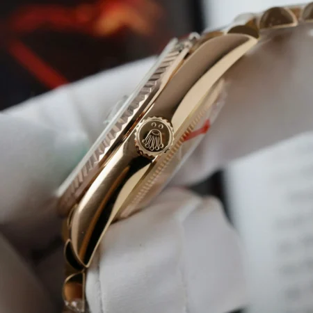 Replica Rolex Day-Date Turquoise Diamond Dial Fluted Rose Presidential Bracelet