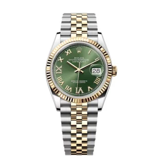 Superclone Rolex Datejust Olive Green Roman Diamond Dial 126233-0025 36 mm