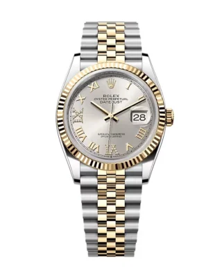 Superclone Rolex Datejust Silver Roman Diamond Dial 126233-0031 36 mm