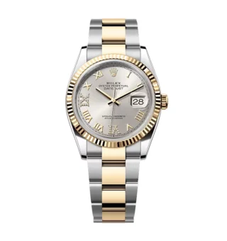 Superclone Rolex Datejust Silver Roman Diamond Dial 126233-0032 36 mm