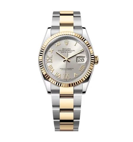 Superclone Rolex Datejust Silver Roman Diamond Dial 126233-0032 36 mm