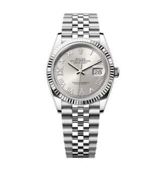 Superclone Rolex Datejust Silver Roman Diamond Dial 126234-0029 36 mm