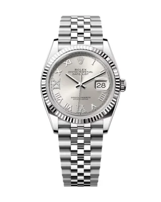 Superclone Rolex Datejust Silver Roman Diamond Dial 126234-0029 36 mm