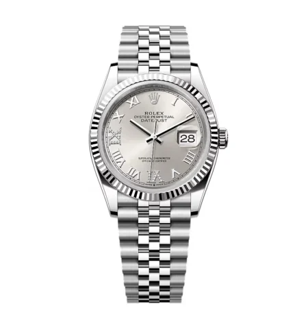 Superclone Rolex Datejust Silver Roman Diamond Dial 126234-0029 36 mm