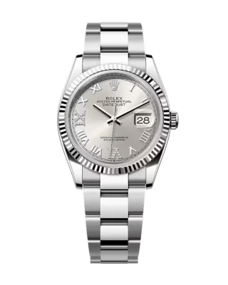 Superclone Rolex Datejust Silver Roman Diamond Dial 126234-0030 36 mm