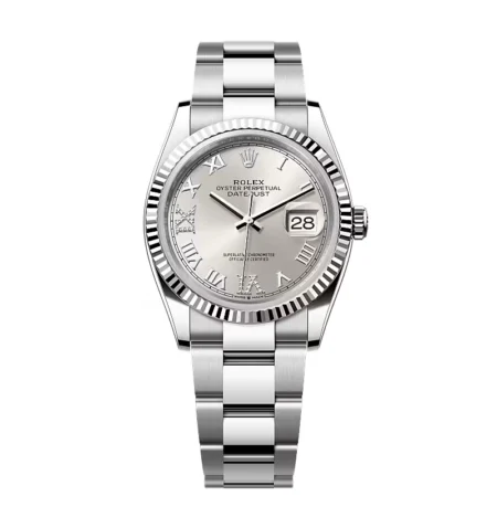 Superclone Rolex Datejust Silver Roman Diamond Dial 126234-0030 36 mm