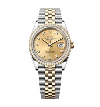 Superclone Rolex Datejust Champagne Diamond Dial 126283RBR-0003 36 mm