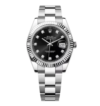 Superclone Rolex Datejust Black Diamond Dial 126334-0011 41 mm