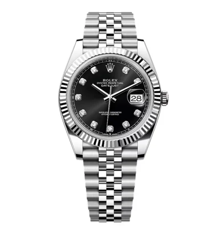 Superclone Rolex Datejust Black Diamond Dial 126334-0012 41 mm
