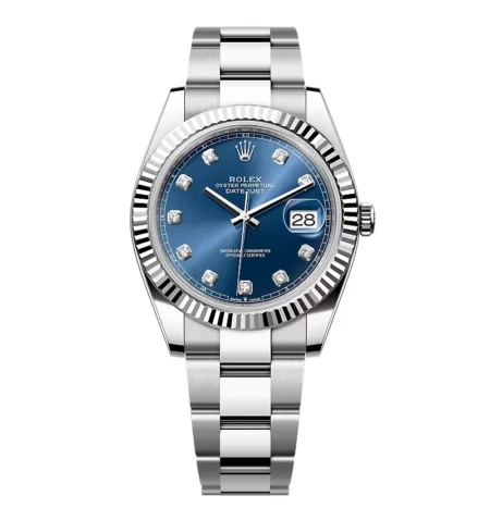 Superclone Rolex Datejust Bright Blue Diamond Dial 126334-0015 41 mm