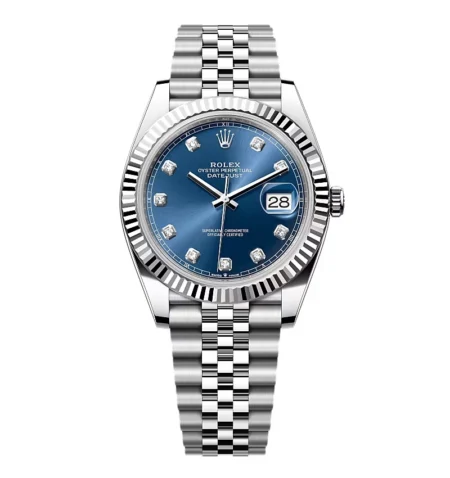 Superclone Rolex Datejust Bright Blue Diamond Dial 126334-0016 41 mm