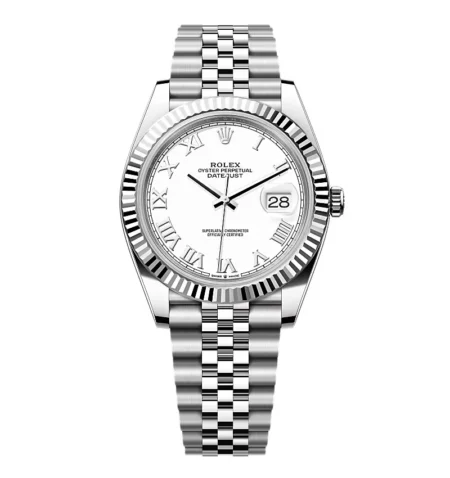 Superclone Rolex Datejust White Roman Dial 126334-0024 41 mm