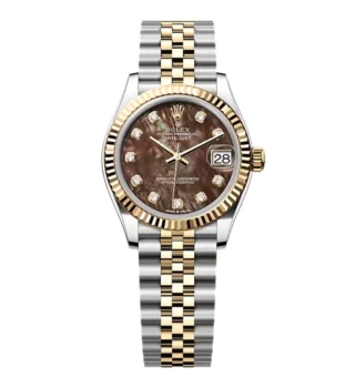 Superclone Rolex Datejust Black Mother of Pearl Diamond Dial 278273-0024 31 mm
