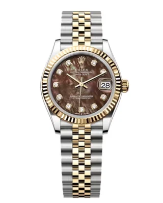 Superclone Rolex Datejust Black Mother of Pearl Diamond Dial 278273-0024 31 mm
