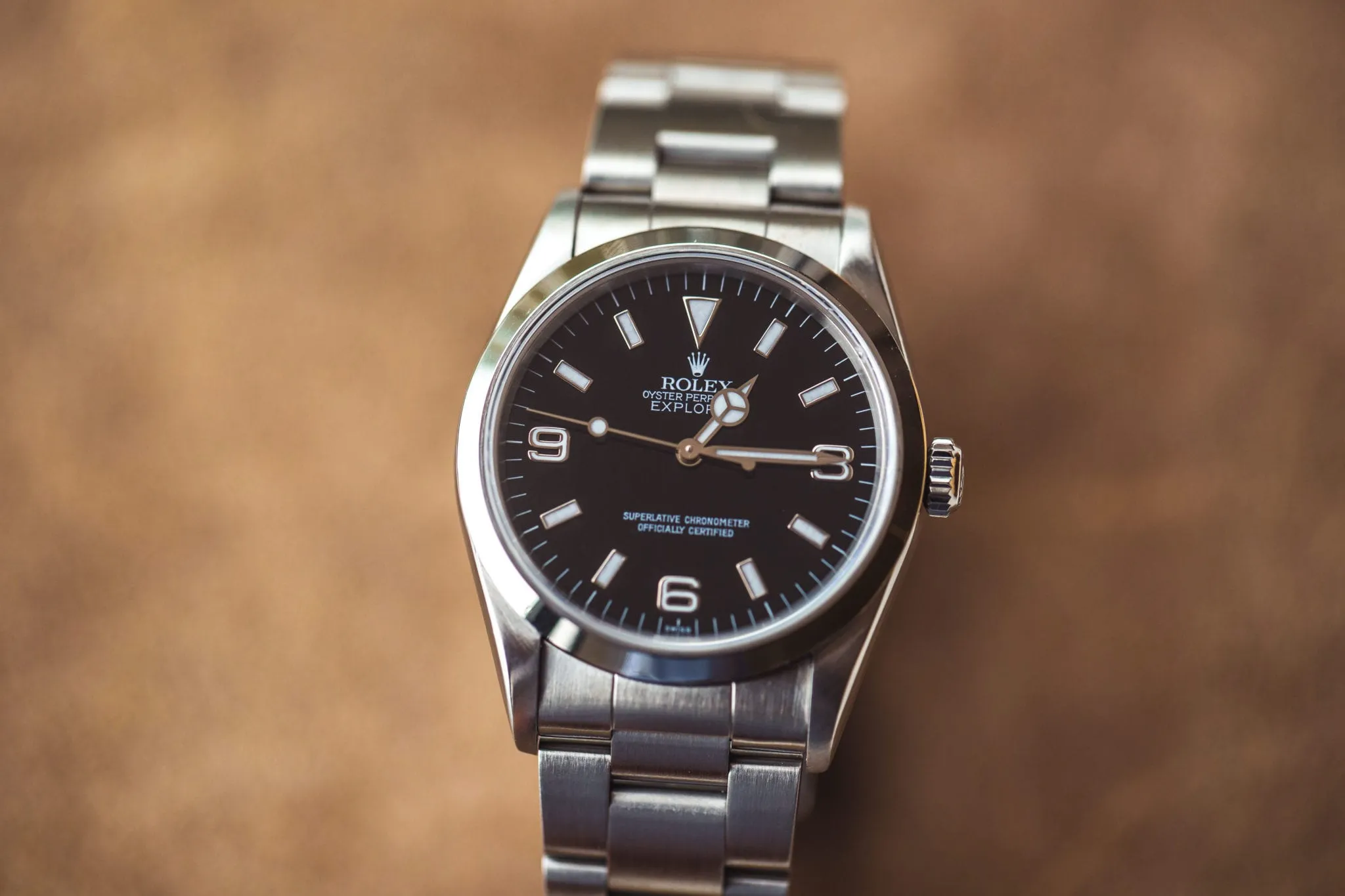 Super Clone Rolex Explorer Black Dial Oyster Bracelet