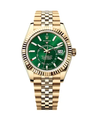 2025 Replica Sky-Dweller 42mm 336938 Yellow Gold Oyster Green Dial