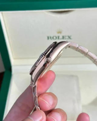 Replica Rolex Sky Dweller Blue Dial Fluted Bezel Oyster Bracelet