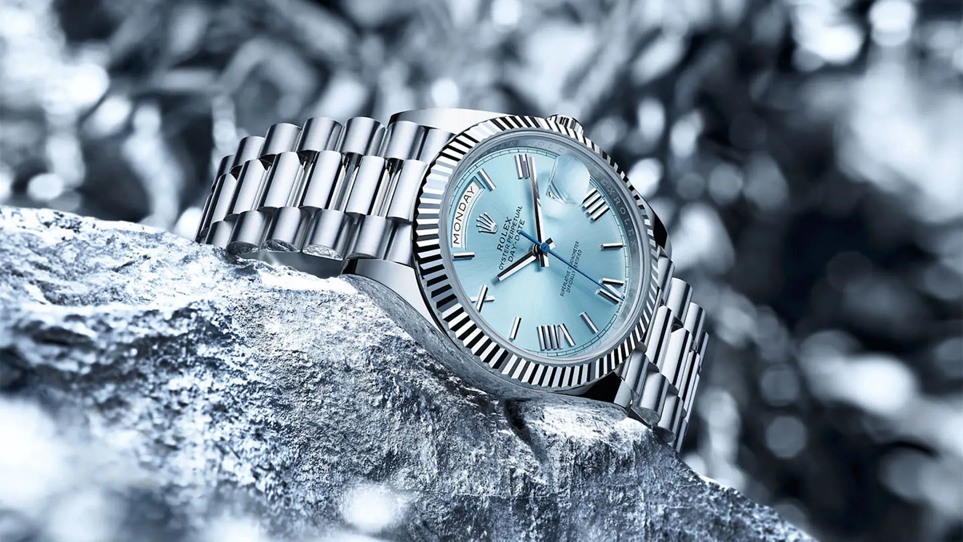 Super Clone Rolex Day-Date Ice Blue Dial