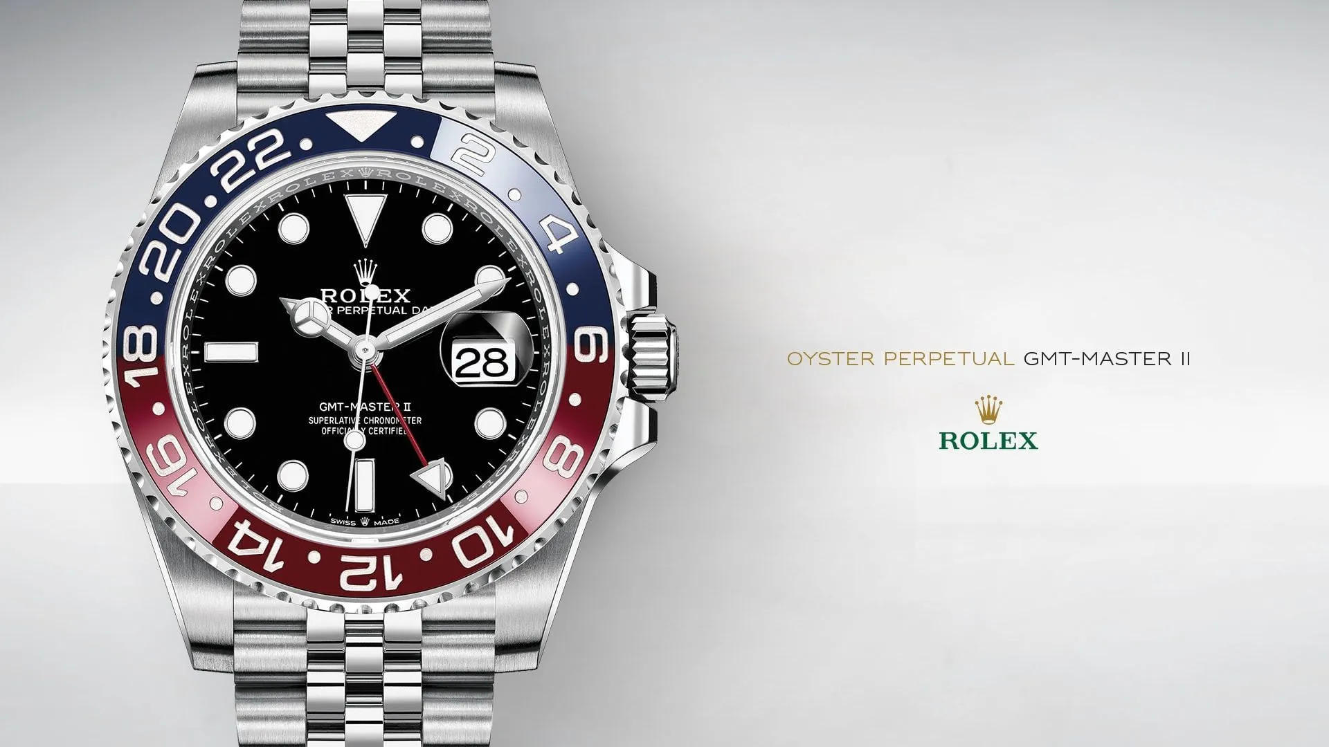 Rolex GMT Master Pepsi Black Dial Jubilee Bracelet