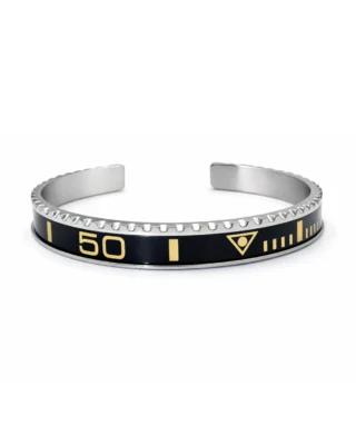 Matte Black Titanium Steel Bezel Bracelet