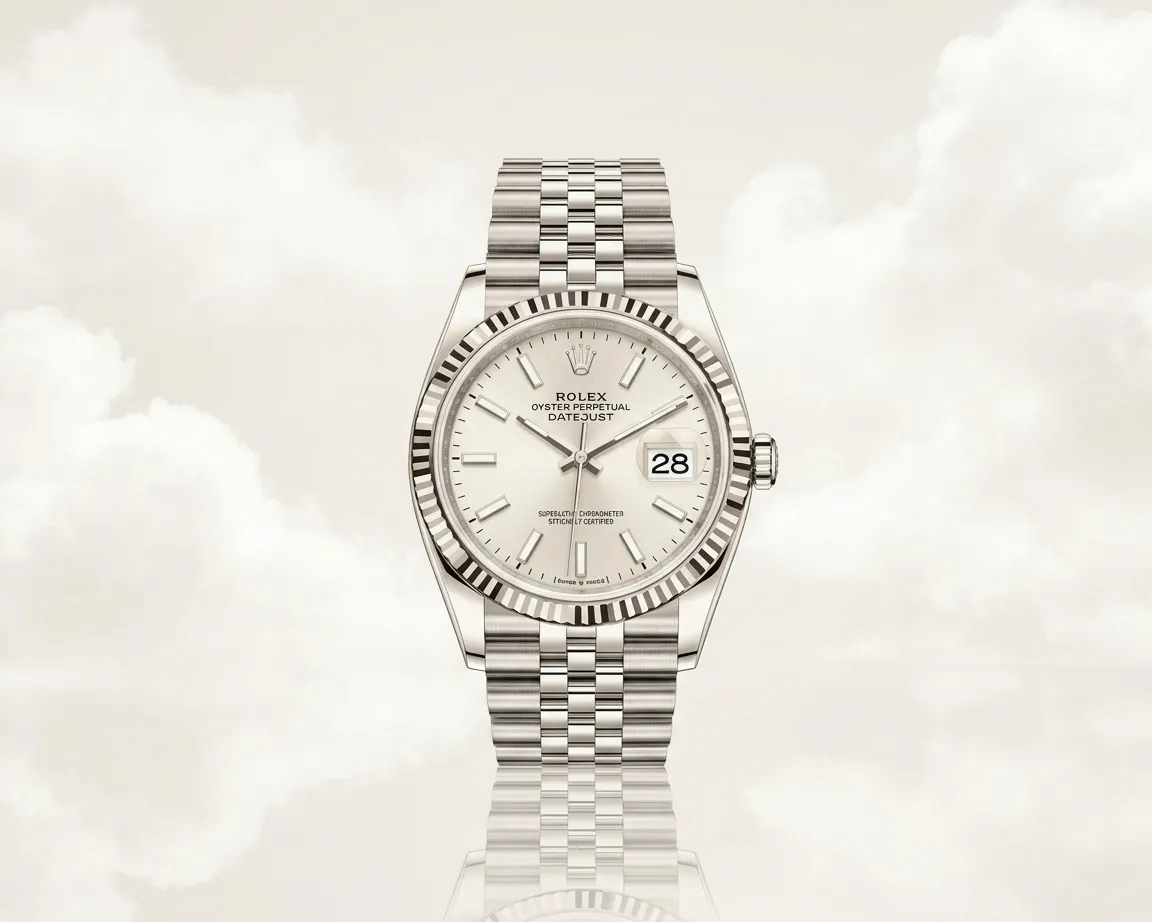 Rolex Datejust Cloud Dancer Dial White Gold Case