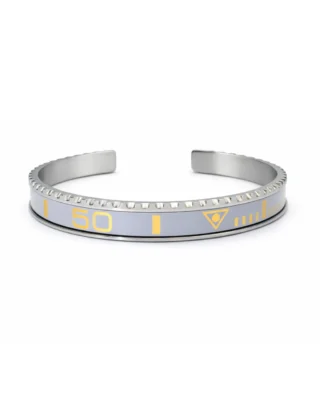 Grey Titanium Steel Bezel Bracelet