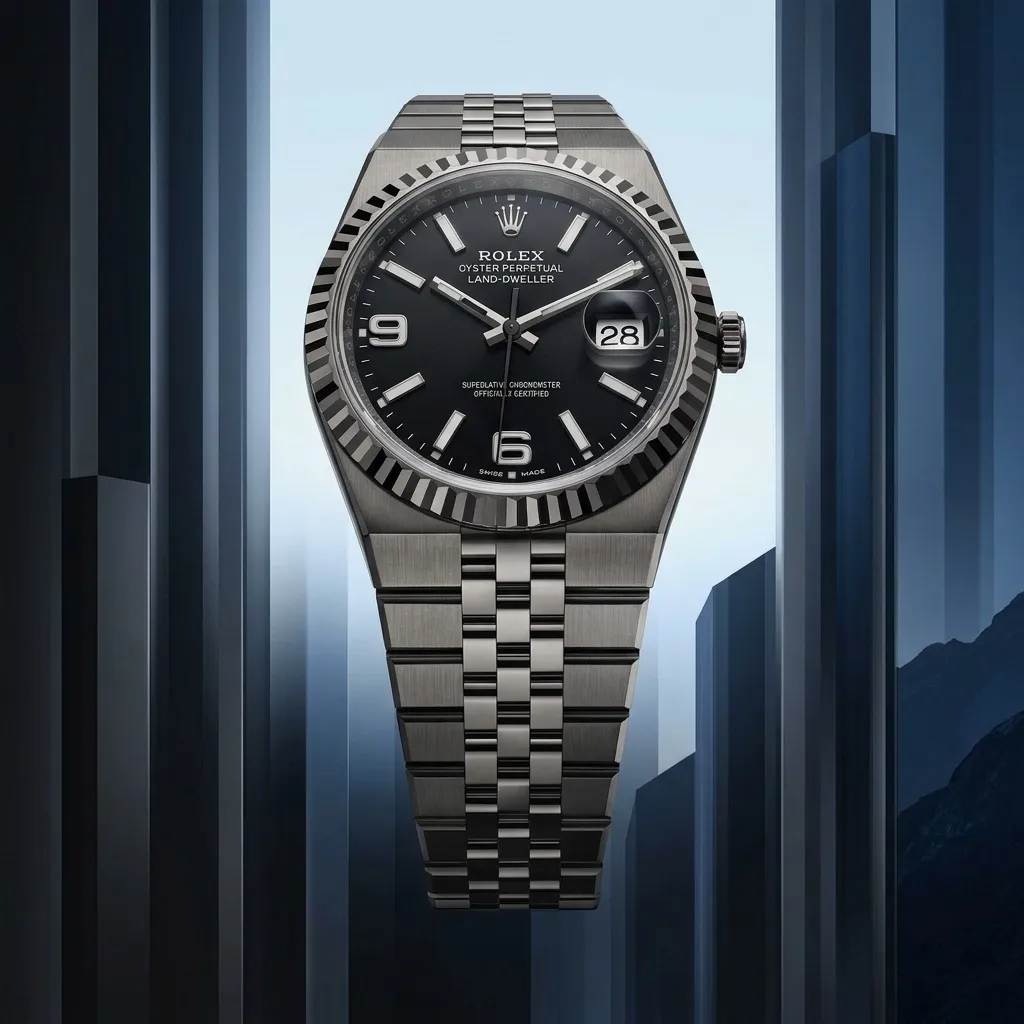 Rolex Land-Dweller Black Dial Titanium Case