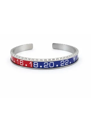 Pepsi Red-Blue GMT Titanium Steel Cuff Bracelet on white background