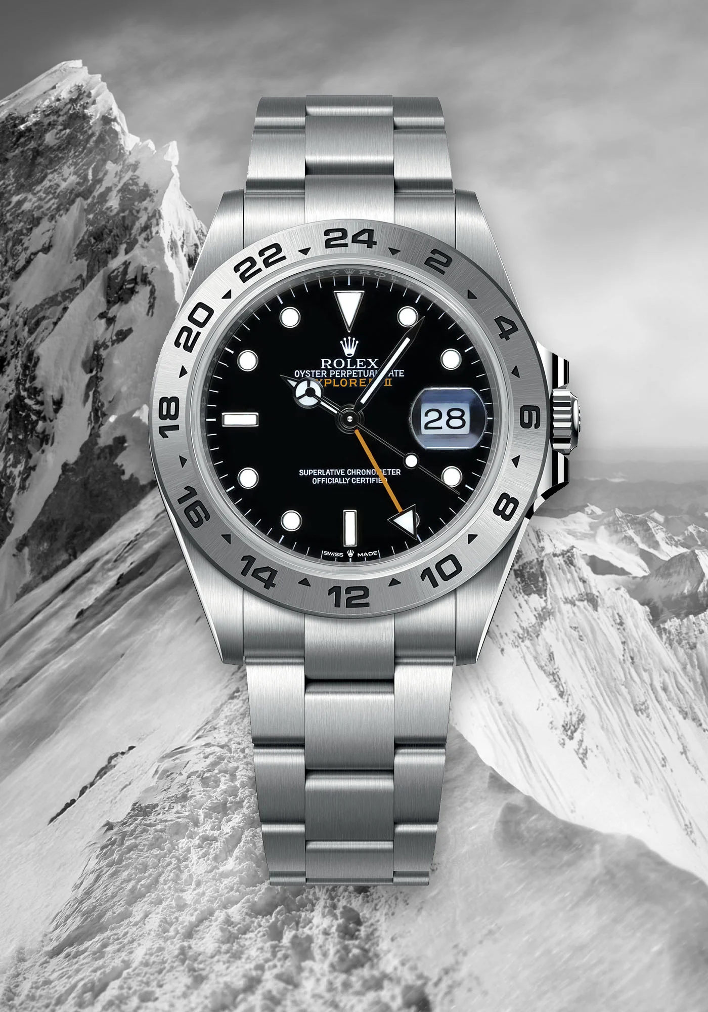 Rolex Explorer II Black Dial Oyster Bracelet