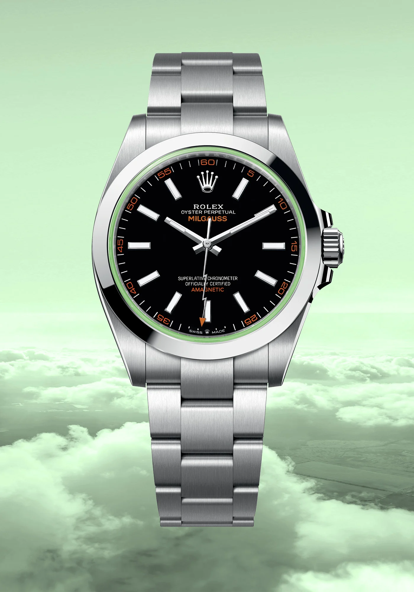 Rolex Milgauss Pistachio Green Oyster Bracelet