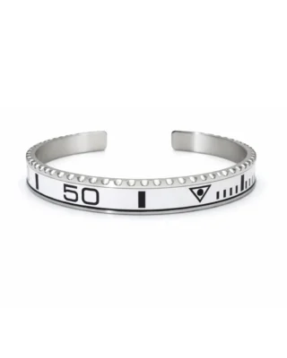 White Titanium Steel Bezel Bracelet