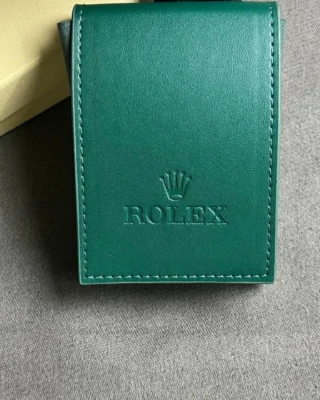 Premium Green Rolex Watch Pouch Replica – Luxury Travel Case with Embossed Rolex Crown Logo