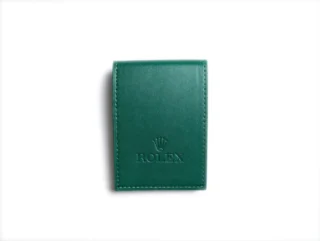 Premium Green Rolex Watch Pouch Replica – Luxury Travel Case on White Background