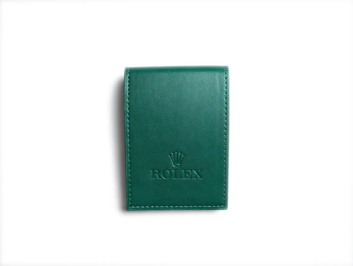 Premium Green Rolex Watch Pouch Replica – Luxury Travel Case on White Background