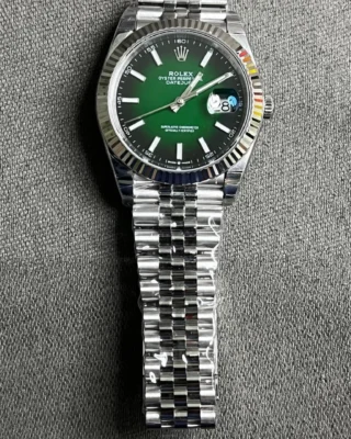 Rolex Datejust 41 Green Ombré Dial (2026) Jubilee (front view)