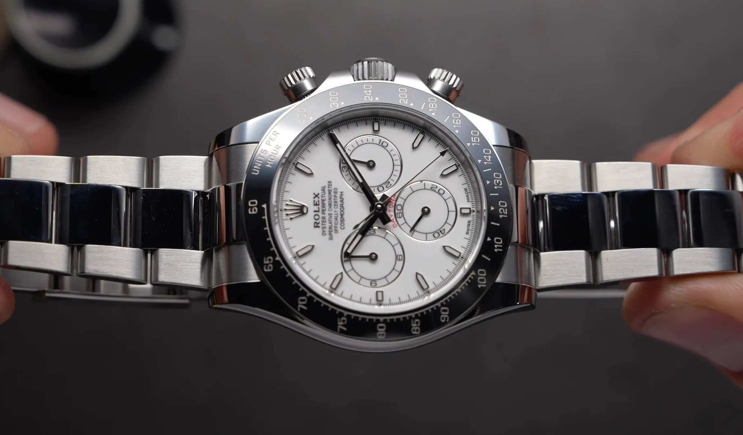 Rolex Cosmograph Daytona reference 126502 in Rolesium with White Enamel Dial 