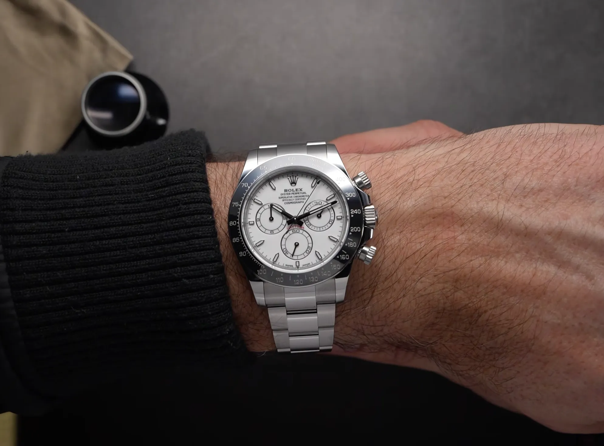 Rolex Cosmograph Daytona reference 126502 in Rolesium with White Enamel Dial 