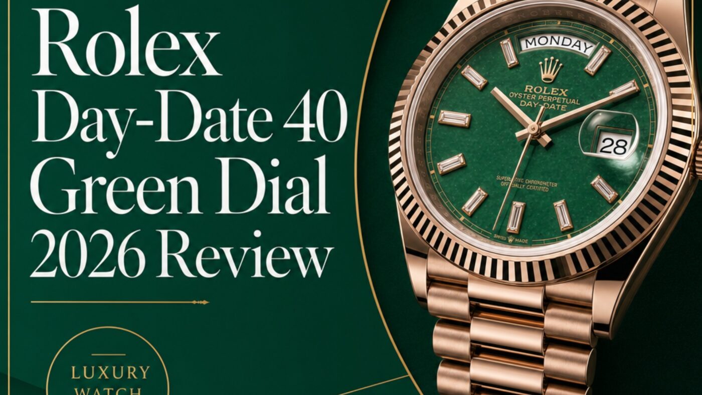 Rolex Day-Date 40 ref 228235JG-0003 Jubilee Gold with green aventurine dial and diamond hour markers