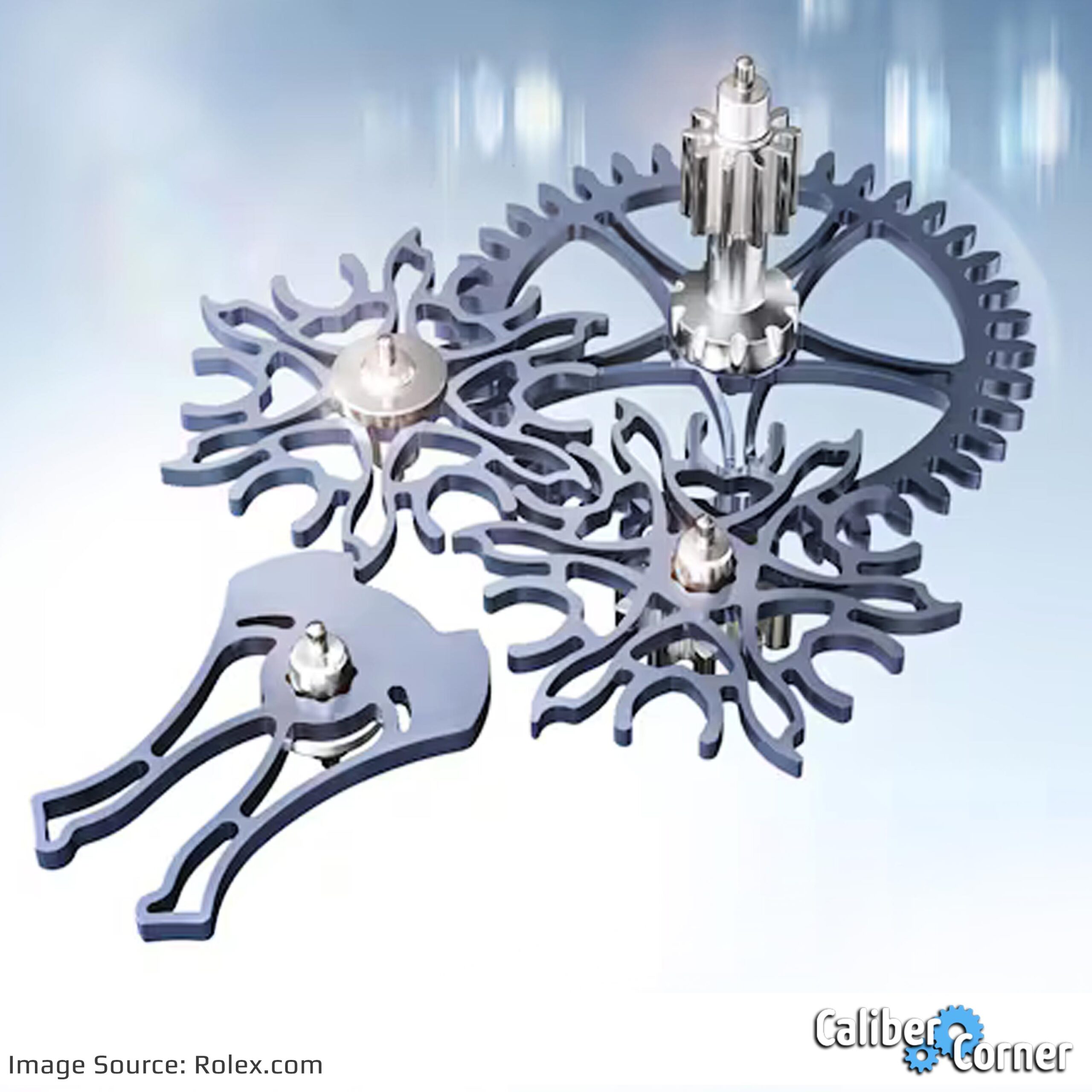 Rolex Dynapulse escapement silicon double-wheel mechanism in caliber 7135
