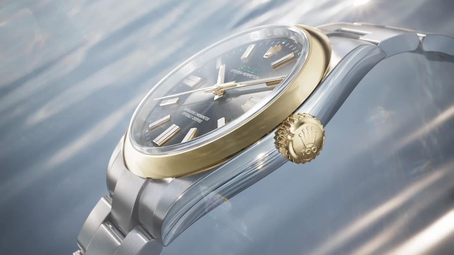 New Rolex Oyster Perpetual 41 in yellow Rolesor for 2026, celebrating 100 years of the Oyster case