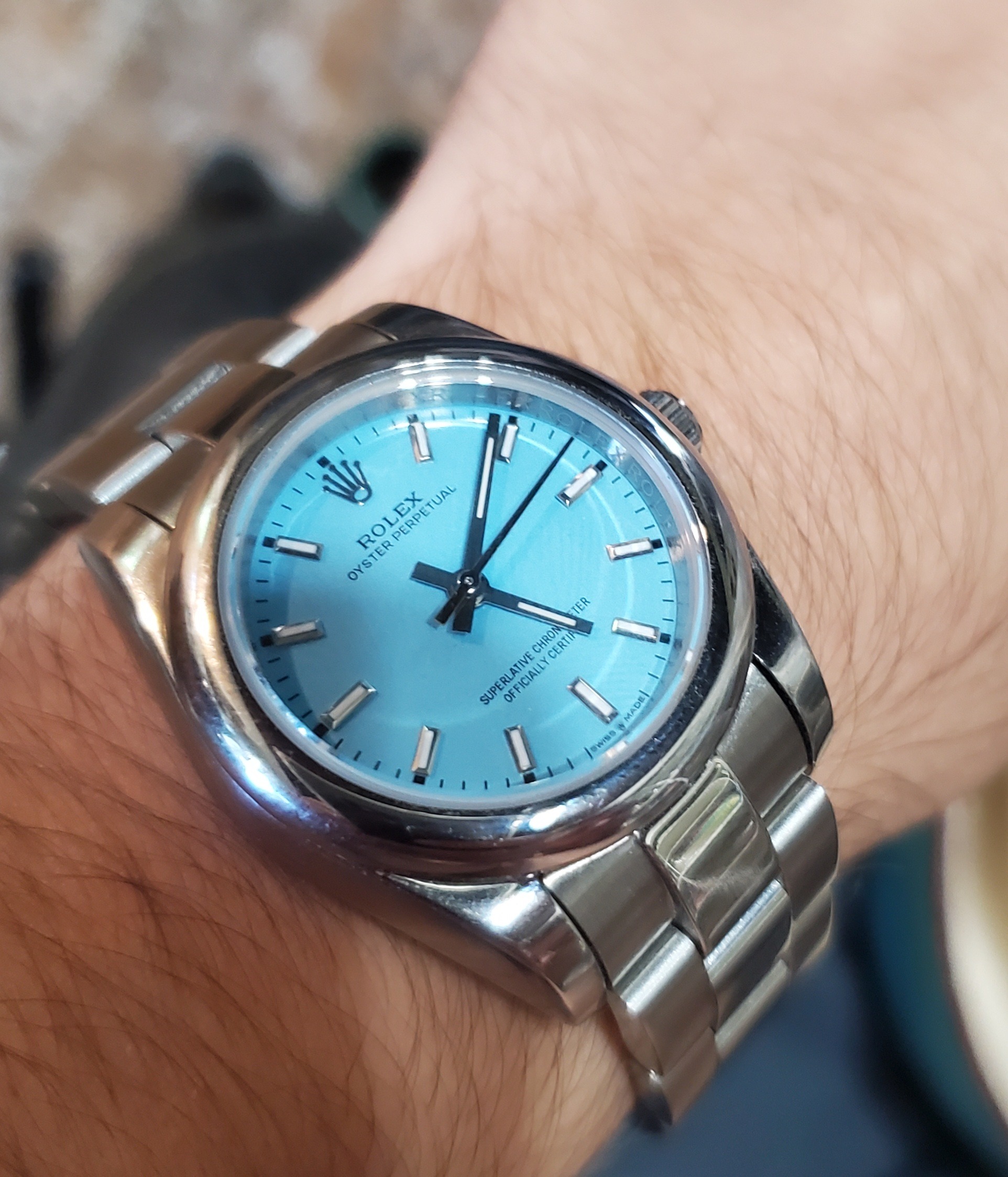 Rolex Oyster Perpetual Lady 31mm Tiffany Blue Dial 277200 photo review