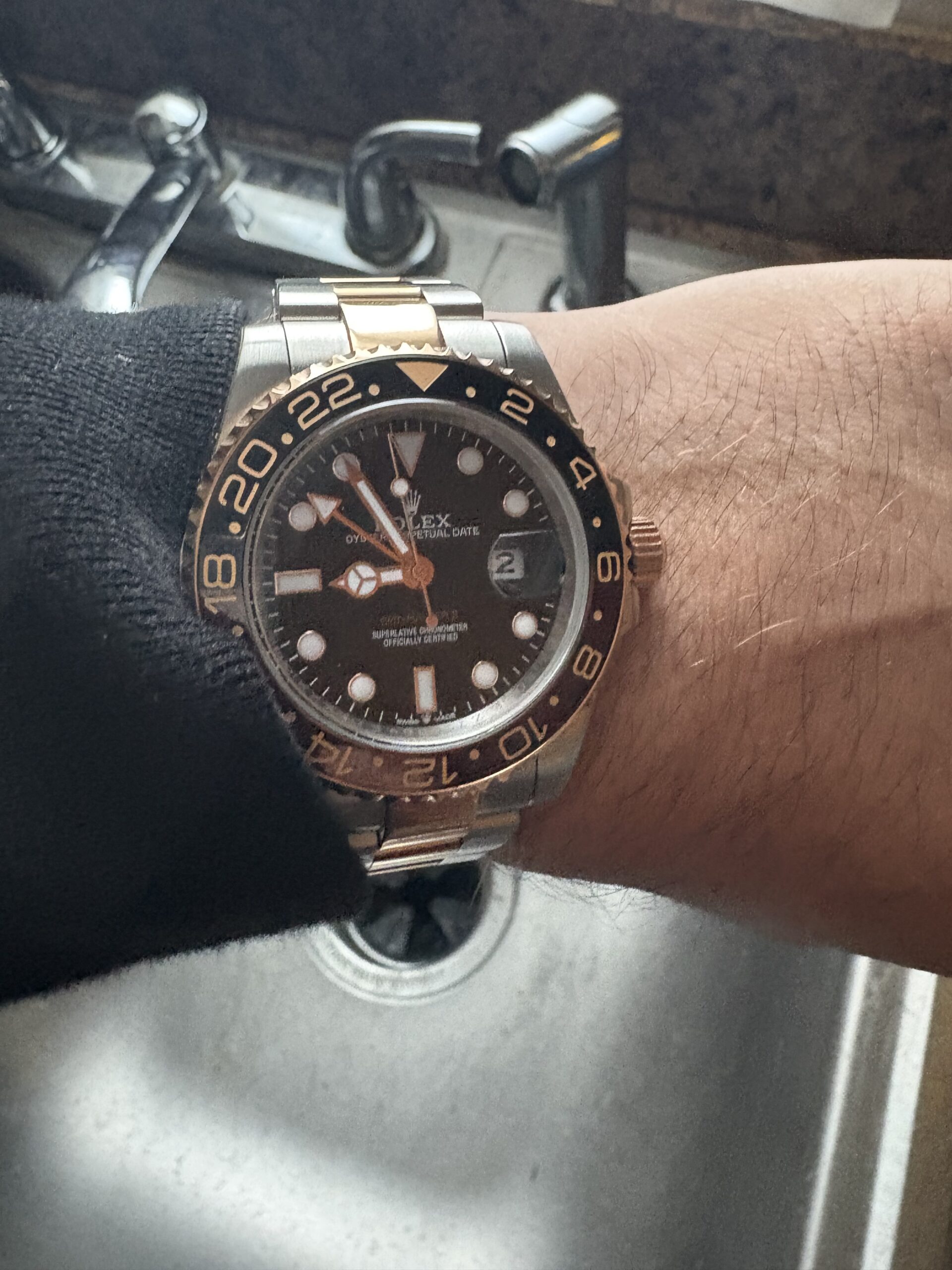 Rolex GMT-Master 40mm Black Dial 126711CHNR Root Beer photo review