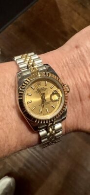 Click to view full screen Rolex Lady-Datejust Champagne Dial 179173-3 26 mm photo review