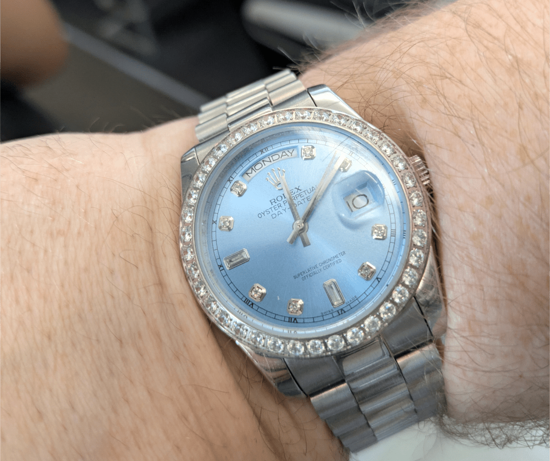 Rolex Day-Date 36mm Blue Dial 118346 photo review